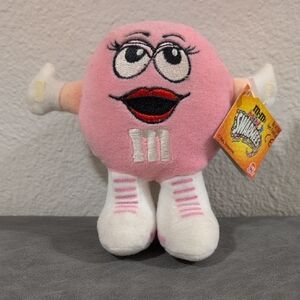 Vintage 1998 M&M's "Perky Pink" Plush Toy